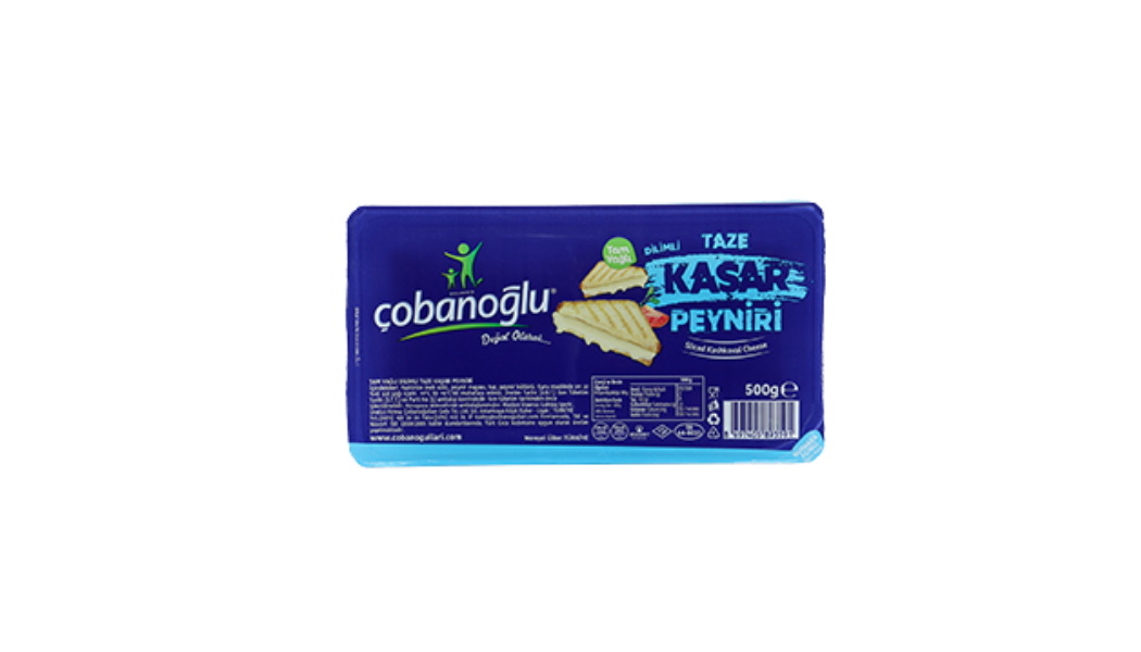 Çobanoğlu Dilimli Taze Kaşar Peyniri 500 Gr urun gorseli